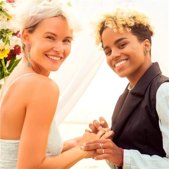 6 Pairs Rainbow Earrings Pride |  Earrings Rainbow - Picture 6 of 8